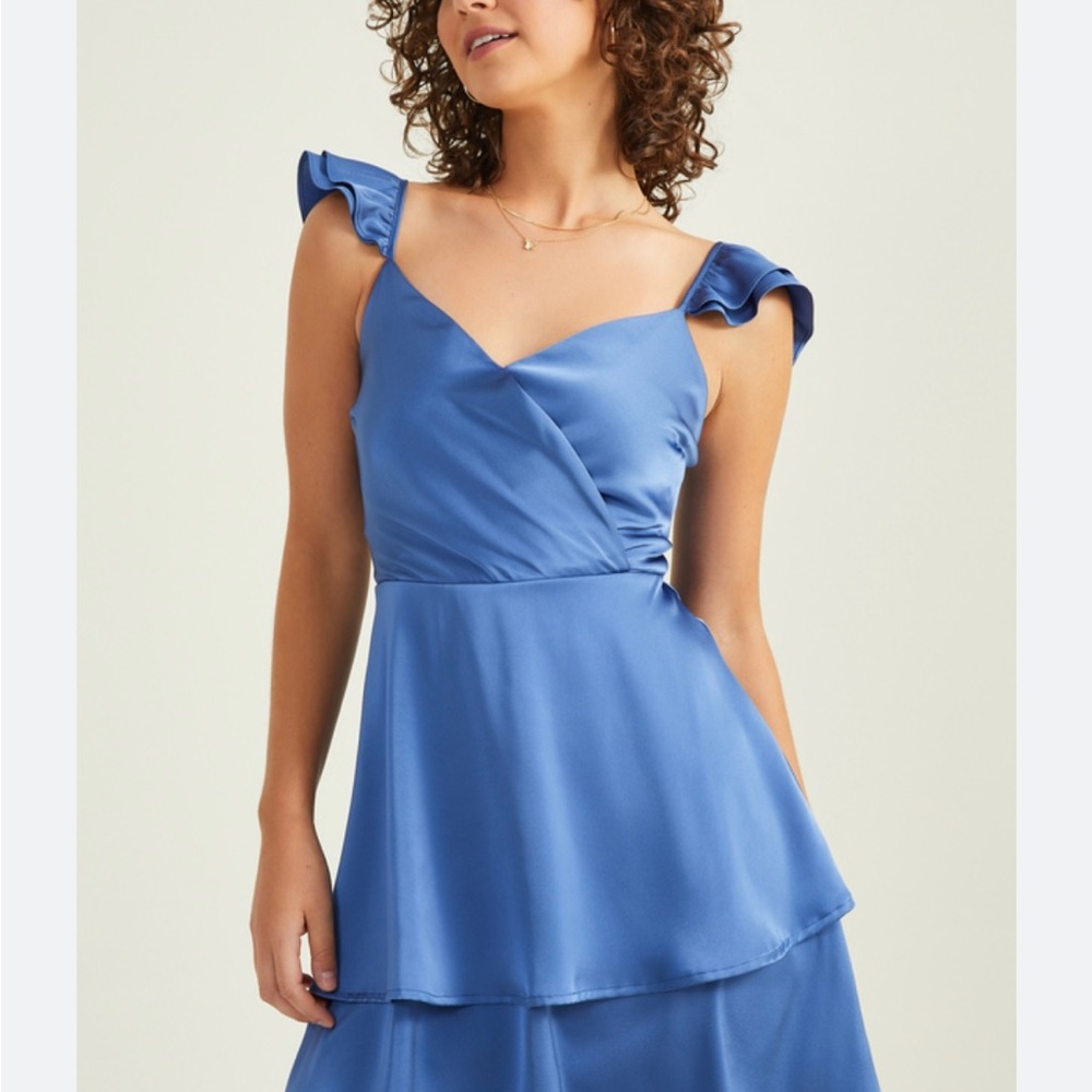 Satin blue dress from altared state